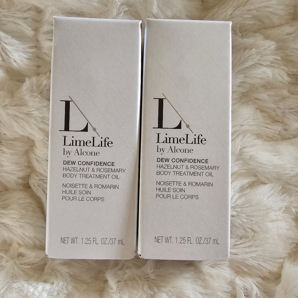 NEW (2) Limelife by Alcone Dew Confidence Rosemary & Hazelnut Body Oil 1.25oz